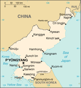 Map of Korea, Democratic People