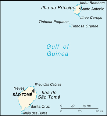 Map of São Tomé and Príncipe