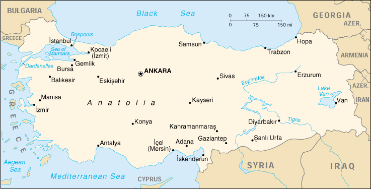 Map of Türkiye