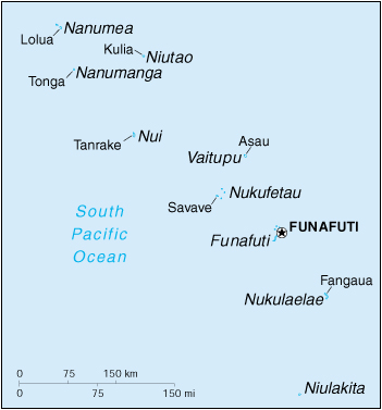 Map of Tuvalu