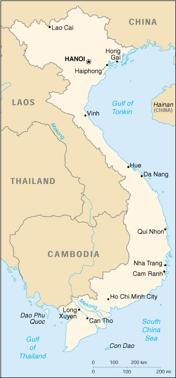 Map of Viet Nam